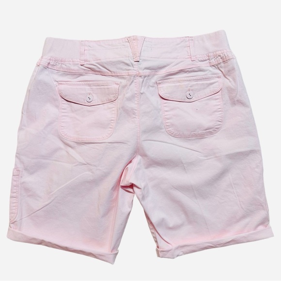 GLORIA VANDERBILT ~ Blush Pink Cargo Walking Shorts w/Pockets size 14 - Picture 3 of 7